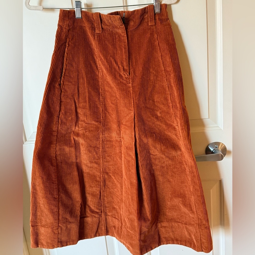 Toast Ginger Corduroy Skirt A Line Midi British Slow Fashion Transitional Skirt - Picture 2 of 8